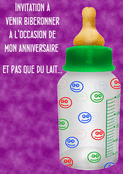 Invitation humoristique à fêter mon anniv